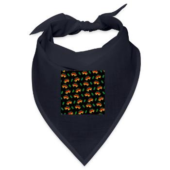 Christmas Bells Gesichtsmaske Weihnachtsglocke Wei - Bandana Dreieckstuch - Navy - Vorne