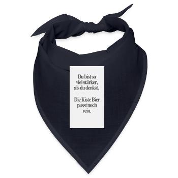 Du bist stärker - Bandana Dreieckstuch - Navy - Vorne