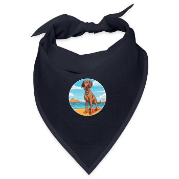 Plott Hund Rasse Cartoon Kawaii Clipart Hund - Bandana Dreieckstuch - Navy - Vorne