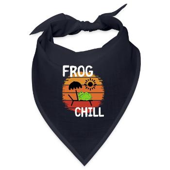 Frosch-Chill - Bandana Dreieckstuch - Navy - Vorne