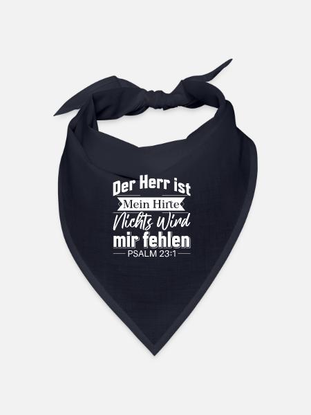 Psalm 23 [Die Bibel] - Der Herr ist mein Hirte. - Bandana Dreieckstuch - Navy