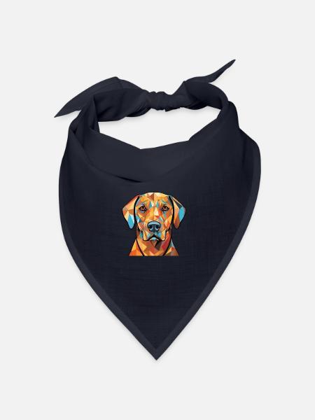 Labrador Retriever reinrassige Hunderasse Aquarell - Bandana Dreieckstuch - Navy