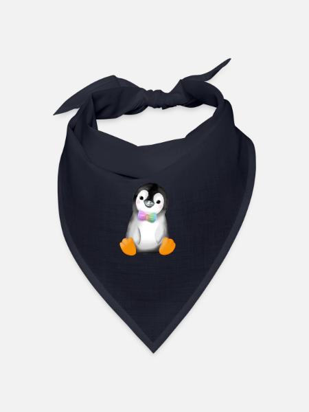 Pinguin - Bandana Dreieckstuch - Navy