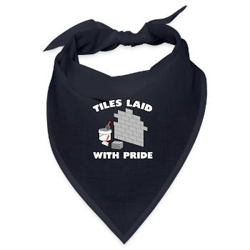 Fliesenleger Fliesensetzer Beruf Fugenleger Fliese - Bandana Dreieckstuch - Navy - Vorne