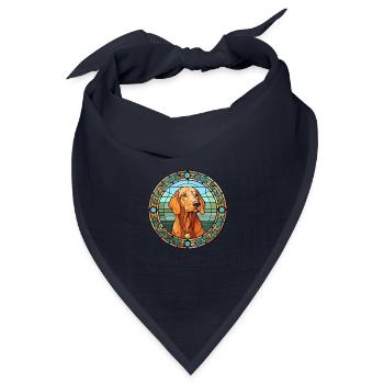 Hannoveraner Hund Rasse Buntes Glas Wat - Bandana Dreieckstuch - Navy - Vorne