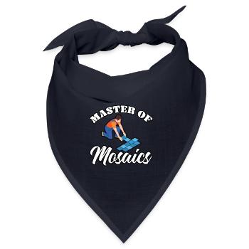 Fliesenleger Fliesensetzer Beruf Fugenleger Fliese - Bandana Dreieckstuch - Navy - Vorne