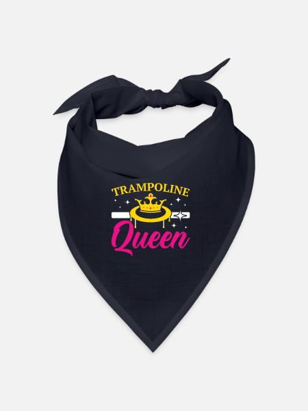 Trampolinkönigin Springendes Trampolin Trampolin T - Bandana Dreieckstuch - Navy