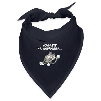 Yoga?!? Ihr Anfänger... - Bandana Dreieckstuch - Navy - Vorne