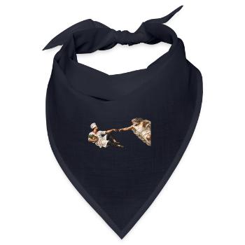 Die Erschaffung des Kochs - Bandana Dreieckstuch - Navy - Vorne
