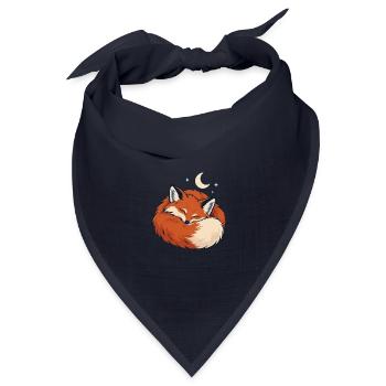 Schlafender Fuchs Sternennacht - Bandana Dreieckstuch - Navy - Vorne