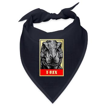 T-Rex Dinosaurier Retro Tyrannosaurus Rex - Bandana Dreieckstuch - Navy - Vorne