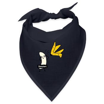 Banane zieht sich aus - Bandana Dreieckstuch - Navy - Vorne
