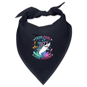 Hai zu cool zum Beißen - Bandana Dreieckstuch - Navy - Vorne