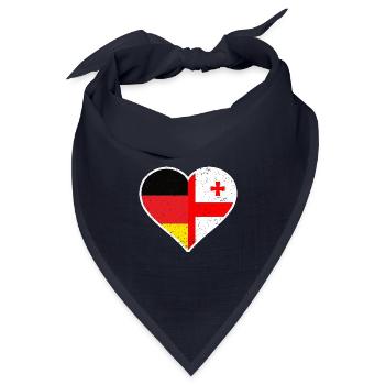 Germany Georgia Vintage Heart - Bandana Dreieckstuch - Navy - Vorne