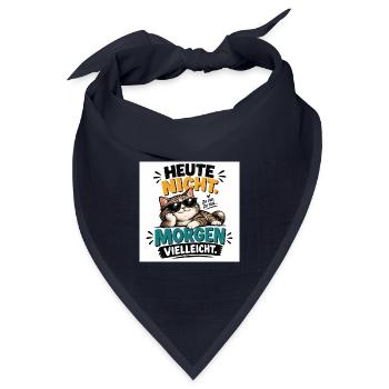 „Lustige Sprüche & kreative Designs“.  - Bandana Dreieckstuch - Navy - Vorne