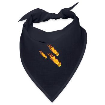 Flammenkometen Trio - Bandana Dreieckstuch - Navy - Vorne