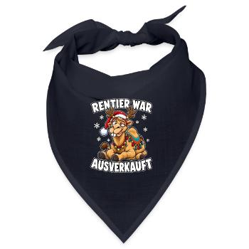 Rentier war Ausverkauft Kamel - Bandana Dreieckstuch - Navy - Vorne