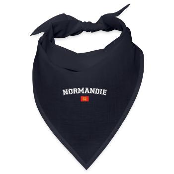 Normandy T-Shirt Humorgeschenk - Bandana Dreieckstuch - Navy - Vorne
