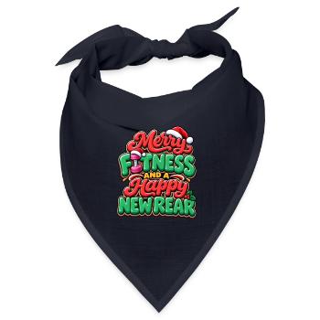 Fröhliche Fitness und Neues Outfit - Bandana Dreieckstuch - Navy - Vorne