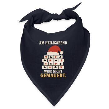 Am Heiligabend wird nicht gemauert – Skat Doko - Bandana Dreieckstuch - Navy - Vorne