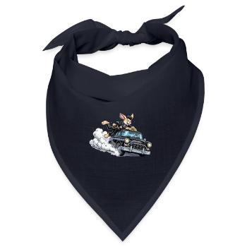Bunny Punk im Taxi-Action - Bandana Dreieckstuch - Navy - Vorne
