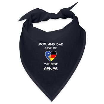 Kosovo Germany Genes Heart - Bandana Dreieckstuch - Navy - Vorne