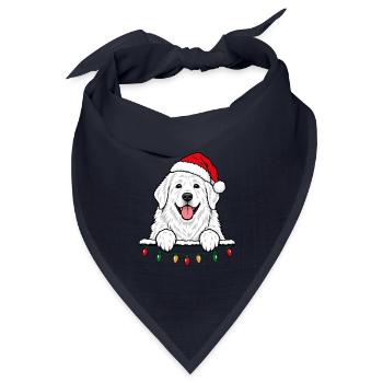 Pyrenäenberghund Weihnachten - Bandana Dreieckstuch - Navy - Vorne
