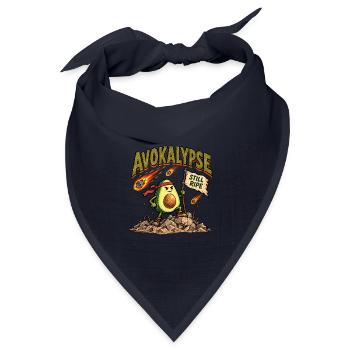 Avocado-Apokalypse immer noch reif, lustiger Food-Krieger - Bandana Dreieckstuch - Navy - Vorne