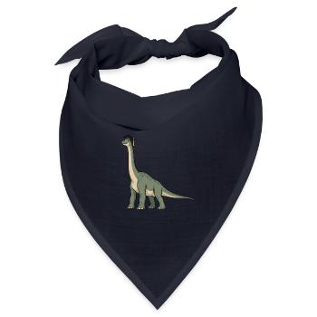 Dino mit Doktorhut - Bandana Dreieckstuch - Navy - Vorne