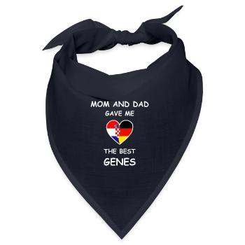 Croatia Germany Genes Heart White - Bandana Dreieckstuch - Navy - Vorne