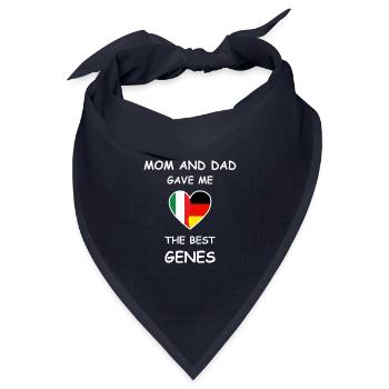 Italy Germany Genes Heart White - Bandana Dreieckstuch - Navy - Vorne