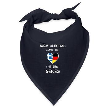 Greece Germany Genes Heart White - Bandana Dreieckstuch - Navy - Vorne