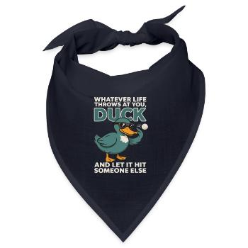Duck Spruch: Lass es jemanden anders treffen - Bandana Dreieckstuch - Navy - Vorne