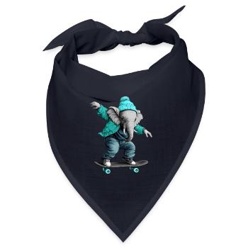 Elefant Freestyle - Bandana Dreieckstuch - Navy - Vorne