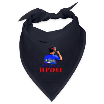 Wahre Klasse braucht keine Worte. Ein Design - Bandana Dreieckstuch - Navy - Vorne