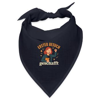 Referendariat Geschenk nach erstem Unterrichtsbesu - Bandana Dreieckstuch - Navy - Vorne