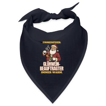 Firmenfeier: Glühwein-Beauftragter - Bandana Dreieckstuch - Navy - Vorne