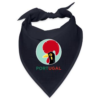 Hahn von Barcelos, Portugal - Bandana Dreieckstuch - Navy - Vorne
