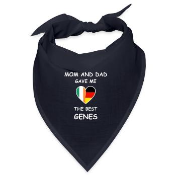 Irland Deutschland Wurzeln - The Best Genes - Bandana Dreieckstuch - Navy - Vorne