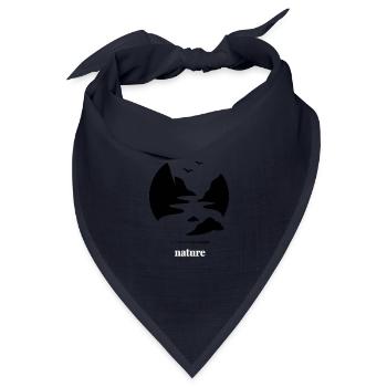 Natur Silhouetten im Mondlicht - Bandana Dreieckstuch - Navy - Vorne