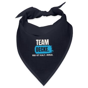 Team Decke – mir ist kalt - Bandana Dreieckstuch - Navy - Vorne