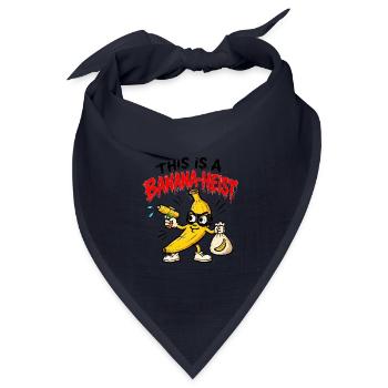Banana Heist – Lustige Gangster Banane - Bandana Dreieckstuch - Navy - Vorne