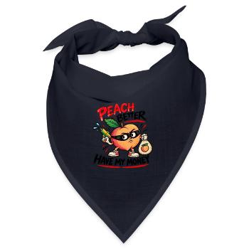 Peach Better Have My Money – Gangster Pfirsich - Bandana Dreieckstuch - Navy - Vorne