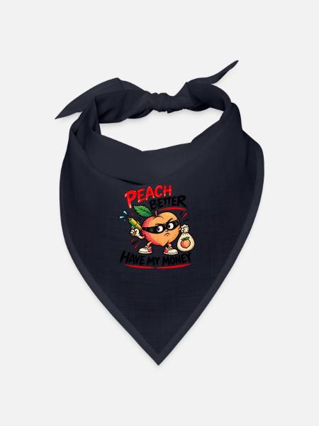 Peach Better Have My Money – Gangster Pfirsich - Bandana Dreieckstuch - Navy