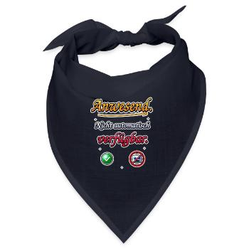 ANWESEND Nicht automatisch verfügbar - Bandana Dreieckstuch - Navy - Vorne