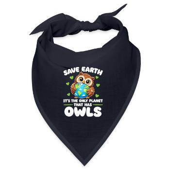  Rette Die Erde, Sie Ist Der Einzige Planet, Auf - Bandana Dreieckstuch - Navy - Vorne