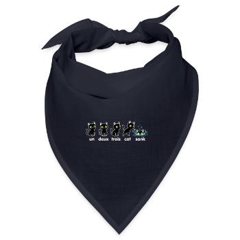 Un Deux Trois Katzen Sink - Bandana Dreieckstuch - Navy - Vorne