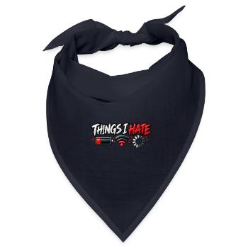 Things I Hate – Funny Tech Meme - Bandana Dreieckstuch - Navy - Vorne