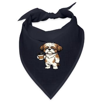 Shih tzu Shih tzus Shih tzu Besitzer Shih tzu fan - Bandana Dreieckstuch - Navy - Vorne