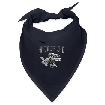 Skull_Ride_or_die - Bandana Dreieckstuch - Navy - Vorne